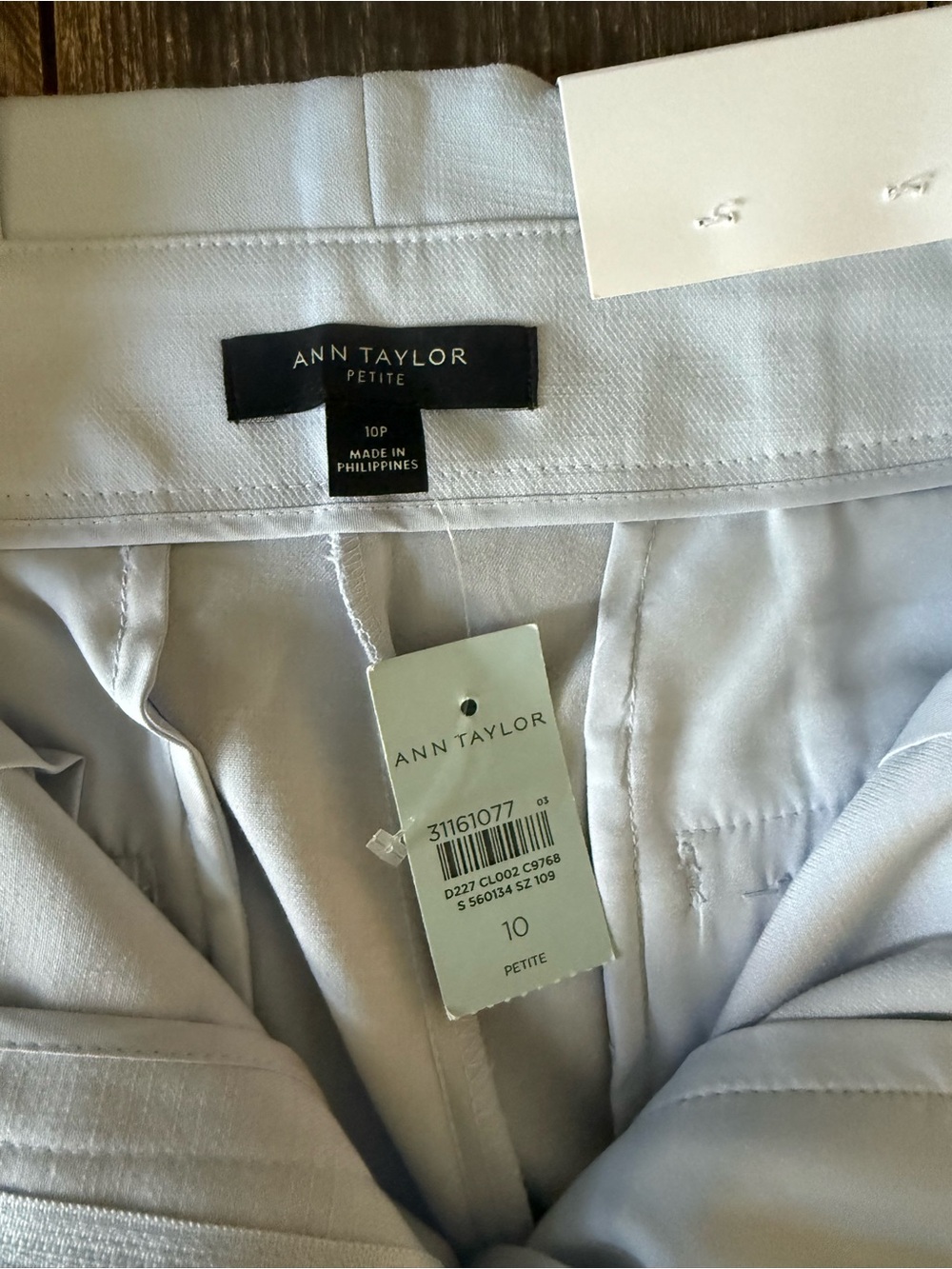 Ann Taylor White Pleated Trouser Petite 10 NWT High Waist Tailored - Picture 6 of 11